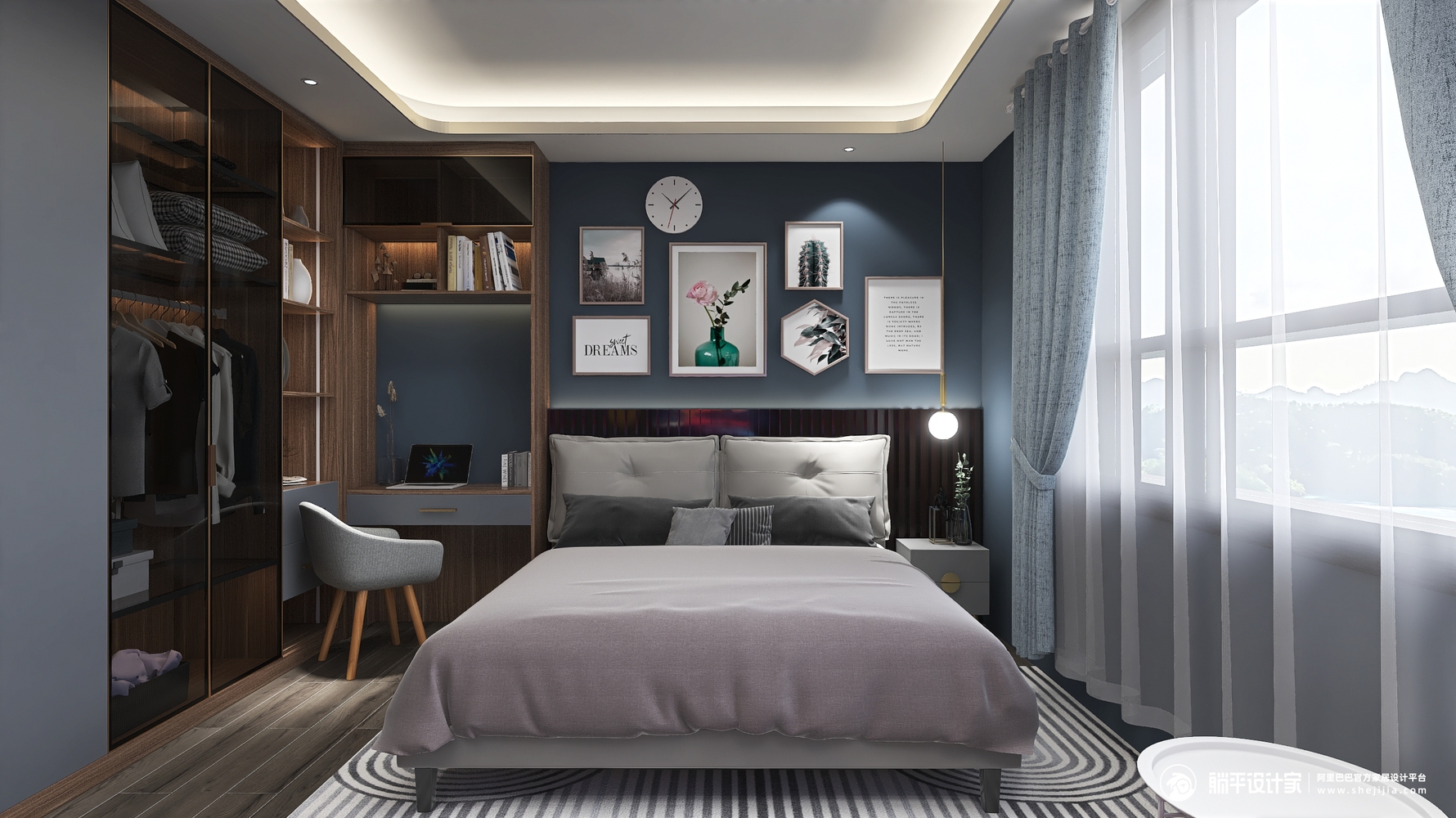 北欧风格主卧装修设计效果图