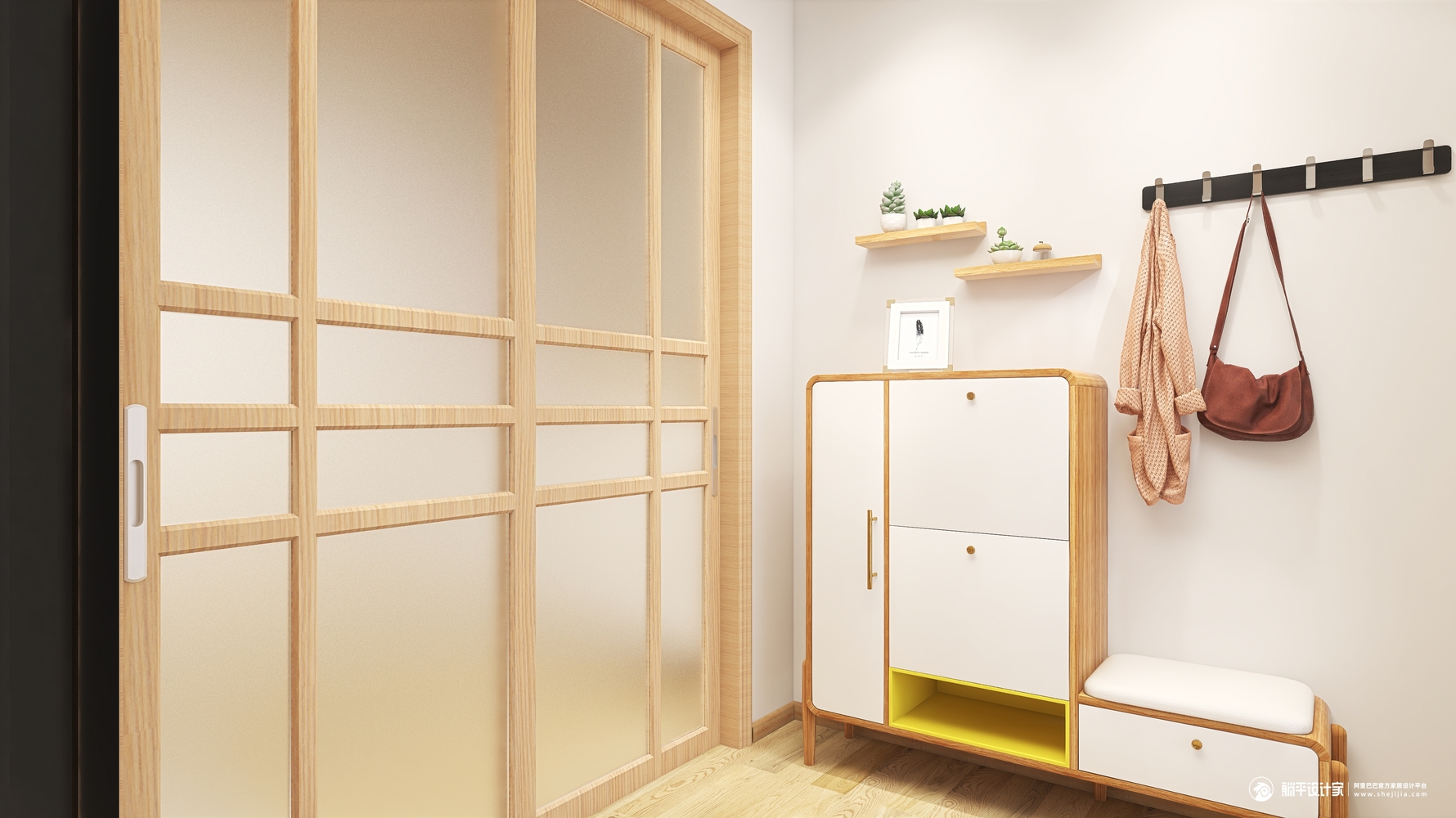 日式风格门厅装修设计效果图