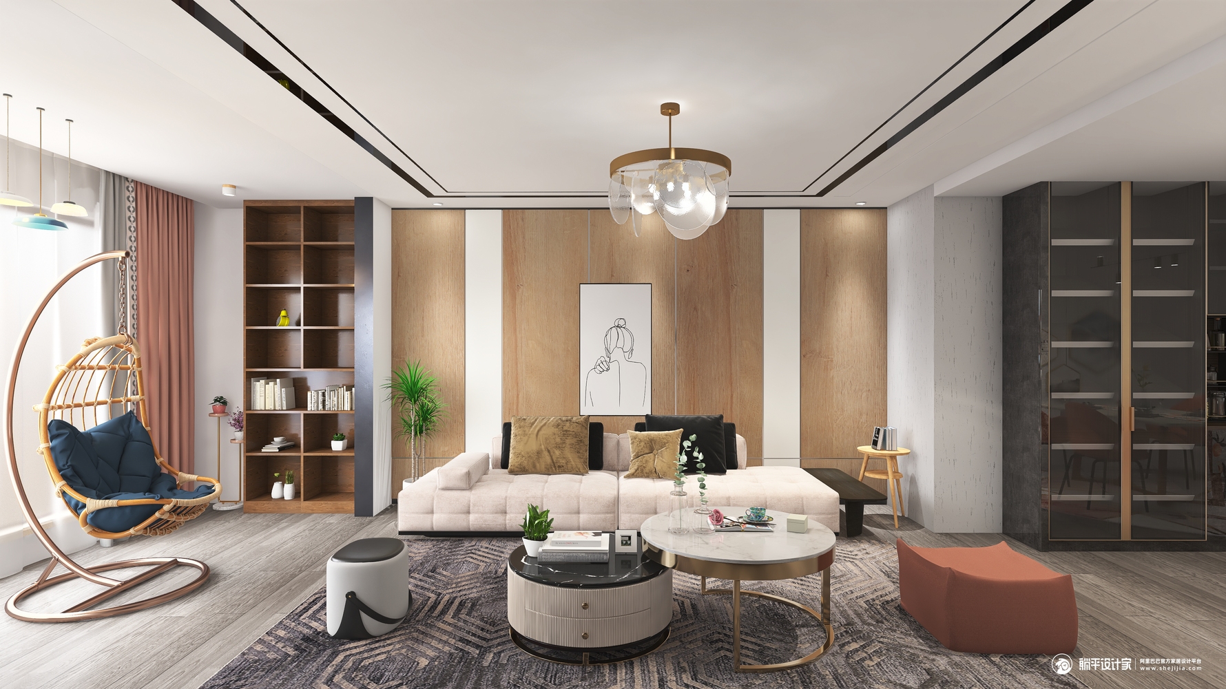 其它风格三室三厅装修设计效果图