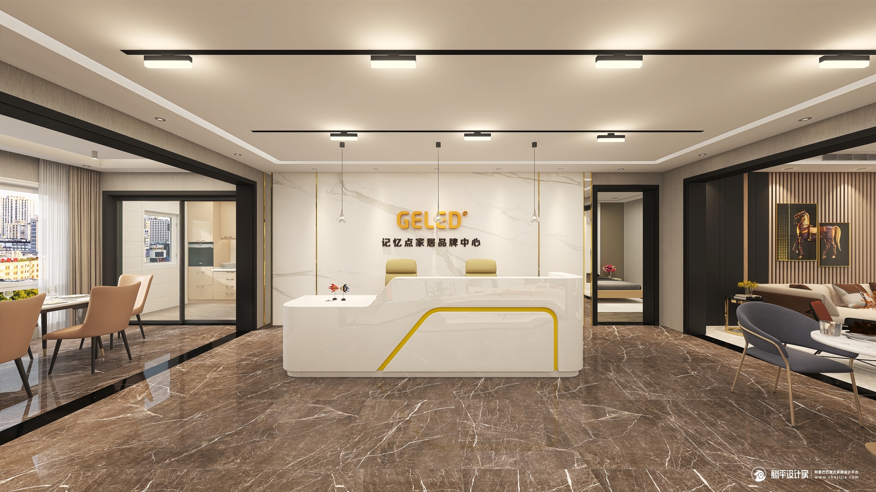 其它风格三室两厅装修设计效果图