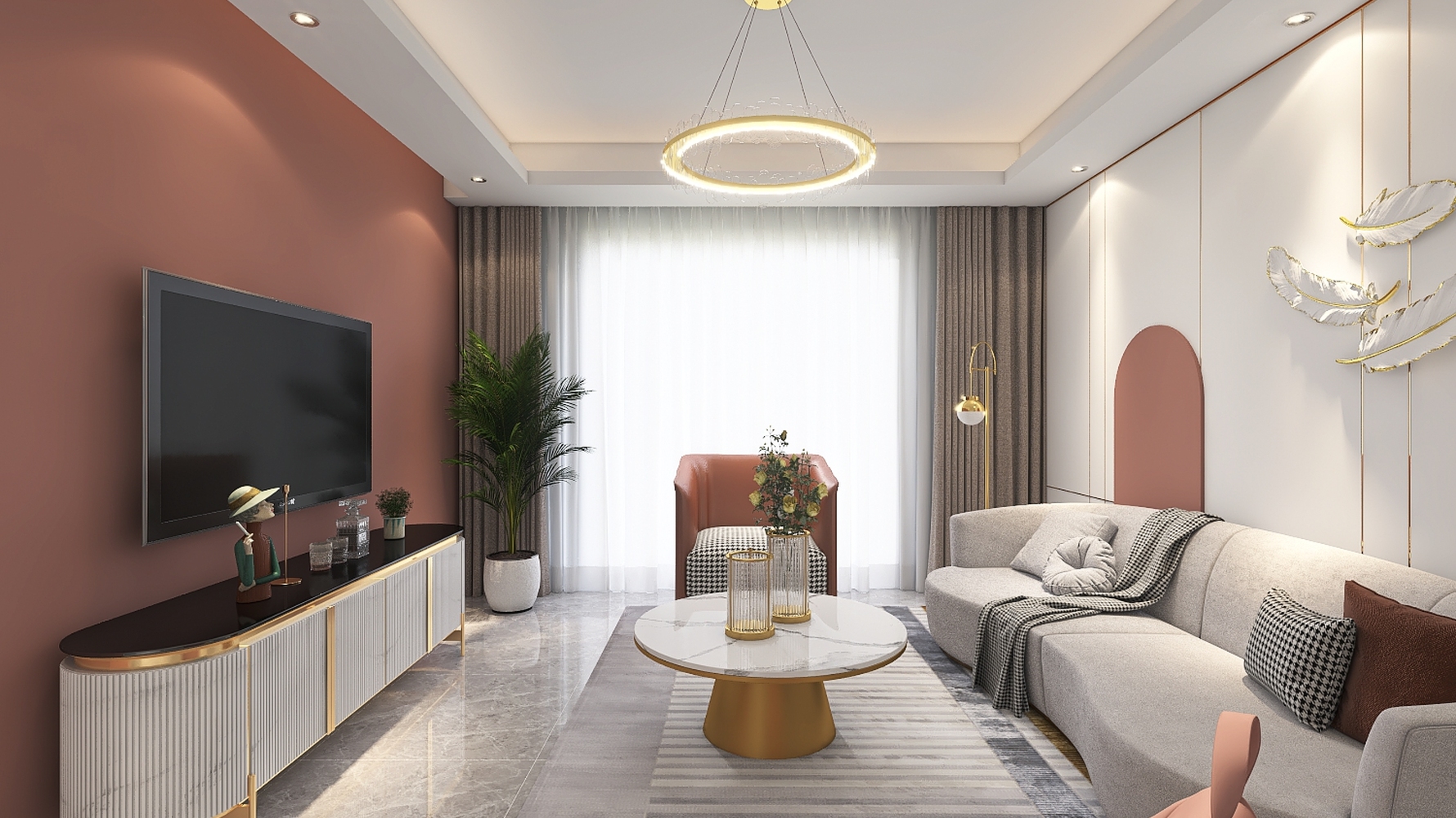 生活要多姿多彩 - 现代风格两室一厅装修效果图 - 悠悠软装搭配设计