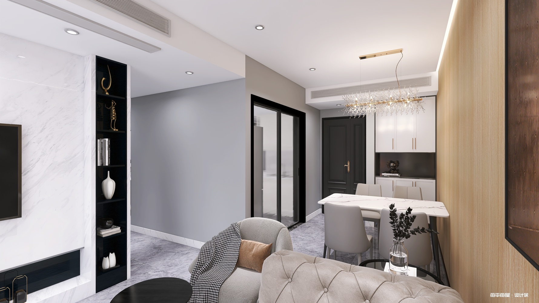 其它风格三室两厅装修设计效果图