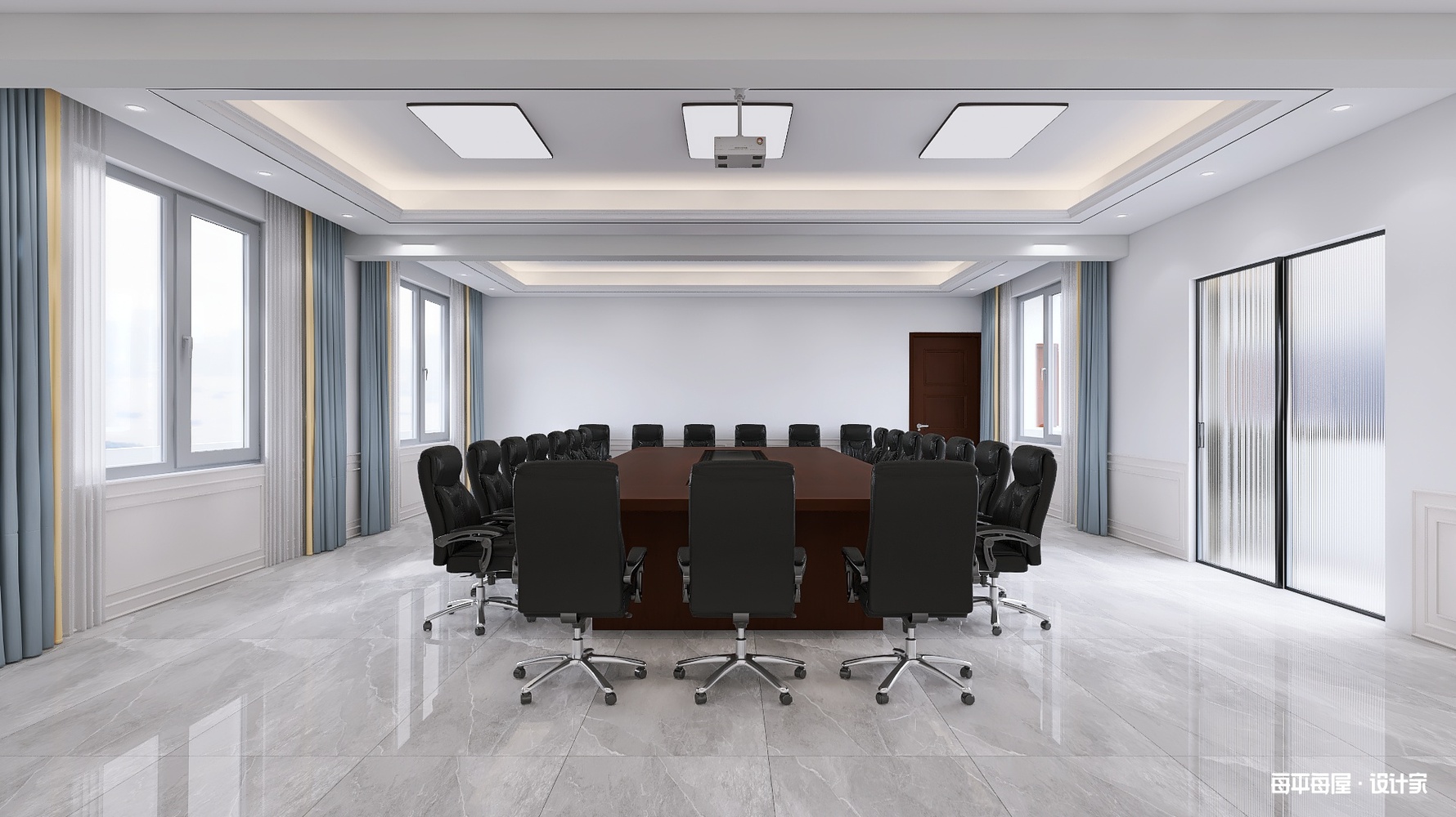 政协会议室 - 其它风格装修效果图 - 有一只猫设计效果图 - 每平每屋