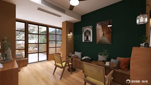 cozy seating area showcasing smart furniture arrangement in a modern interior design style, utilizing Homestyler's real-time 3D rendering for effective visual presentation