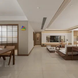 modern living room design featuring a spacious layout with cozy furniture arrangement and neutral color palette, optimized for interior decor with Homestyler's real-time 3D rendering feature.